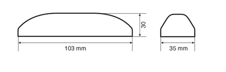 Luce ingombro a 3 Led, 24V - Bianco