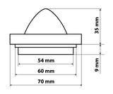 Luce ingombro a 9 Led, 24V - Rosso