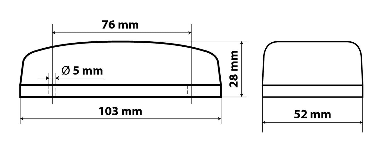 Luce ingombro a 10 Led, 24V - Rosso