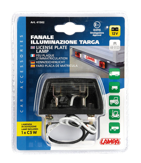 Fanale illuminazione targa 12V