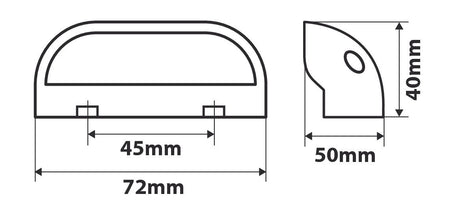 Fanale a led smd, illuminazione targa, 10/30V