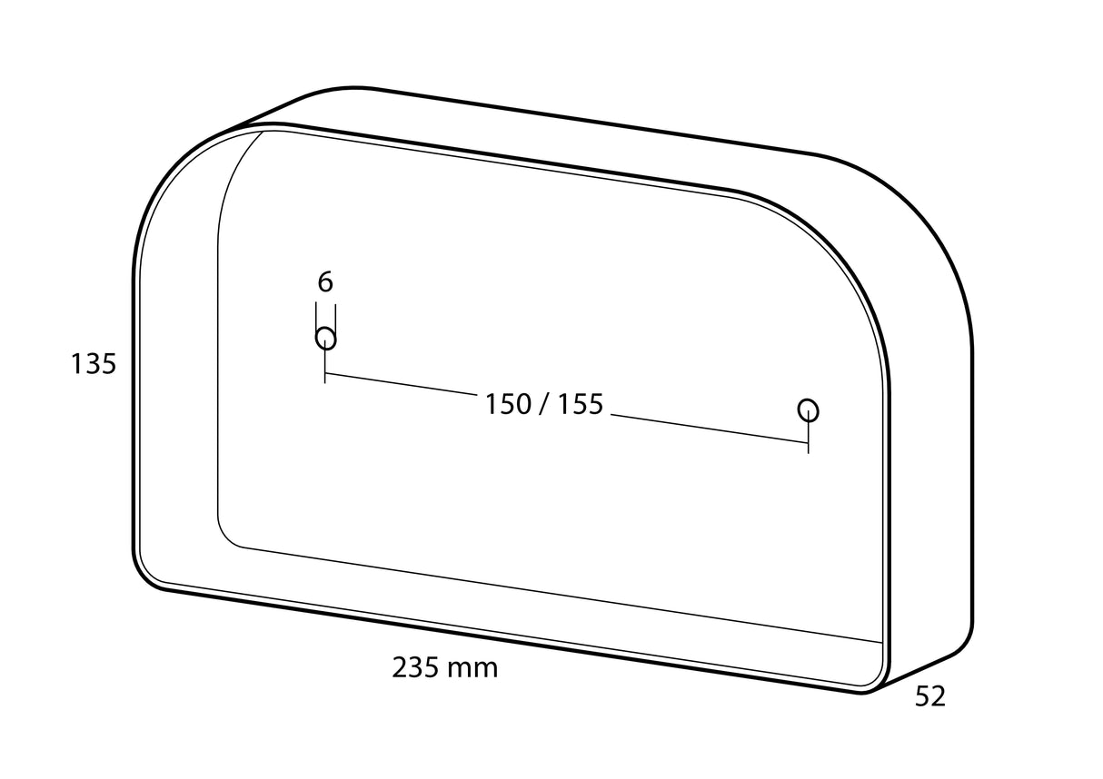 Deluxe, fanale posteriore 8 funzioni 12V - Destro