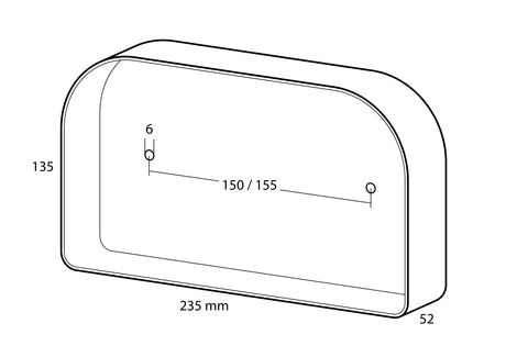 Deluxe, fanale posteriore 8 funzioni 12V - Destro