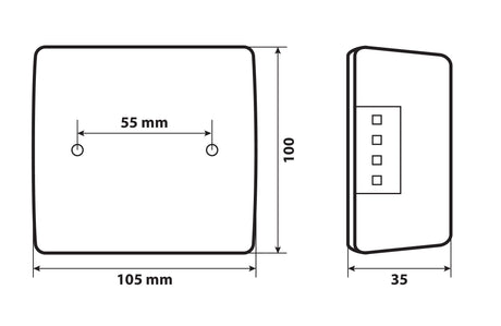 C-Led Look, fanale posteriore Led 4 funzioni, 12/24V - Destro