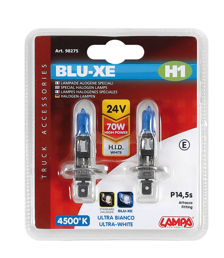 24V Lampada alogena Blu-Xe - H1 - 70W - P14,5s - 2 pz - D/Blister