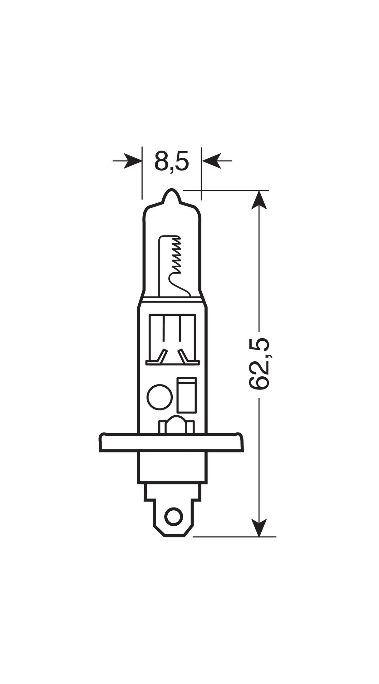 24V Lampada alogena Blu-Xe - H1 - 70W - P14,5s - 1 pz - Scatola