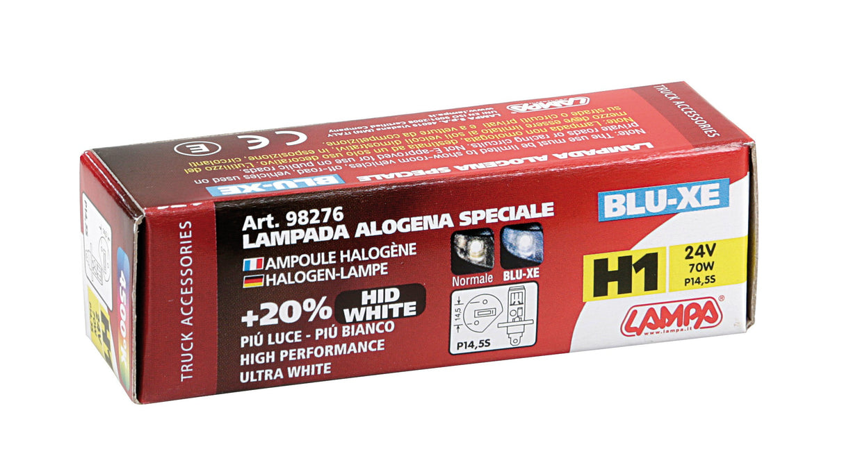 24V Lampada alogena Blu-Xe - H1 - 70W - P14,5s - 1 pz - Scatola