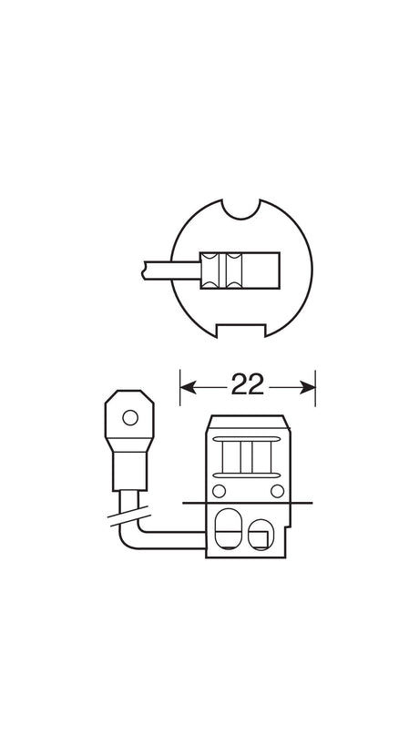 24V Lampada alogena Blu-Xe - H3 - 70W - PK22s - 2 pz - Scatola