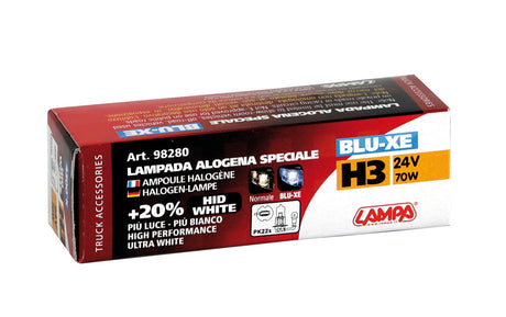 24V Lampada alogena Blu-Xe - H3 - 70W - PK22s - 1 pz - Scatola