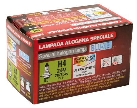 24V Lampada alogena Blu-Xe - H4 - 70/75W - P43t - 1 pz - Scatola