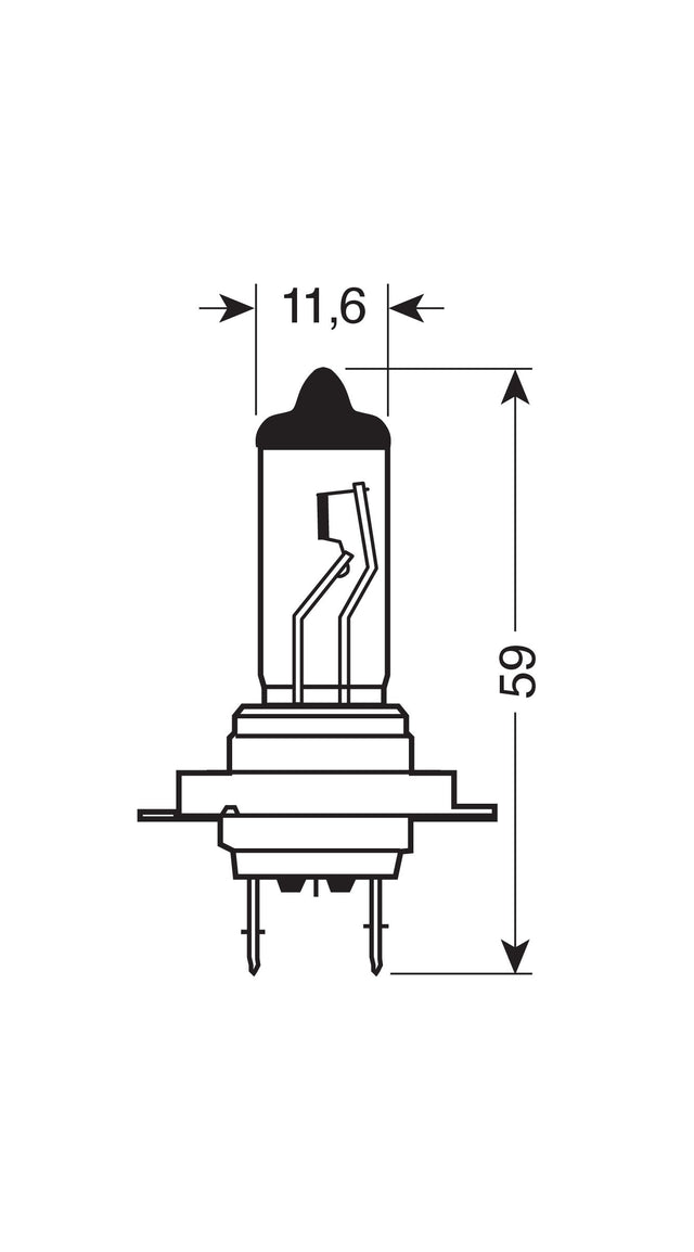 24V Lampada alogena Blu-Xe - H7 - 70W - PX26d - 2 pz - D/Blister