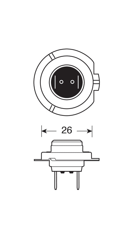 24V Lampada alogena Blu-Xe - H7 - 70W - PX26d - 2 pz - D/Blister