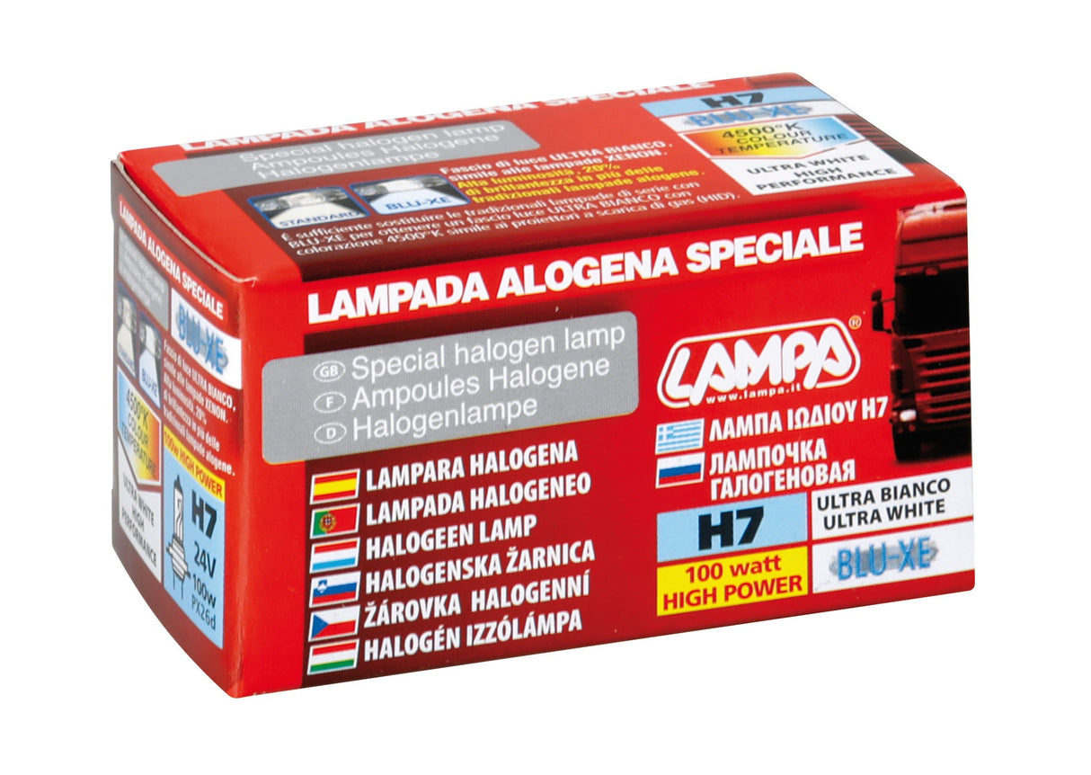 24V Lampada alogena Blu-Xe - (H7) - 100W - PX26d - 1 pz - Scatola