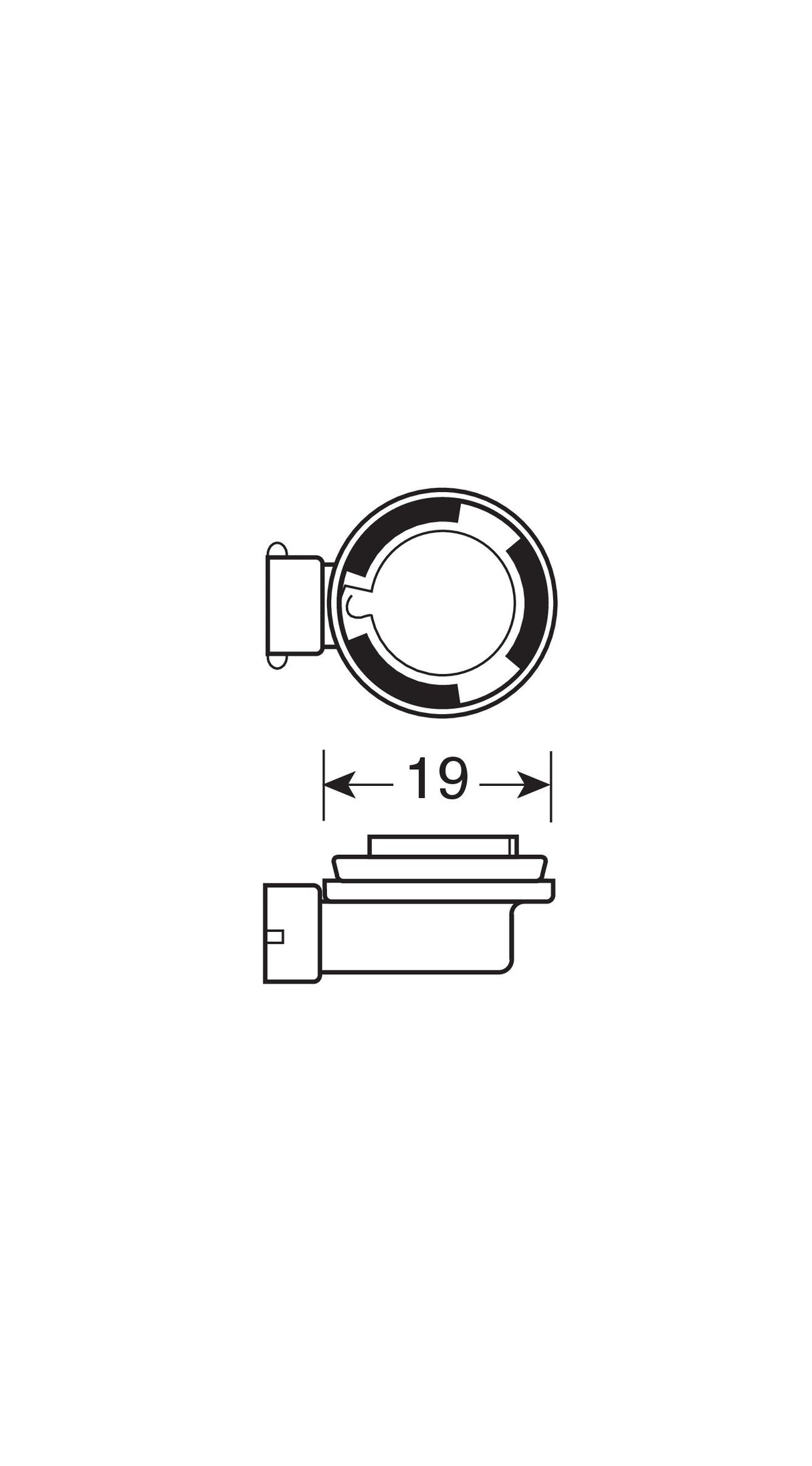 24V Lampada alogena Blu-Xe - H11 - 70W - PGJ19-2 - 2 pz - D/Blister