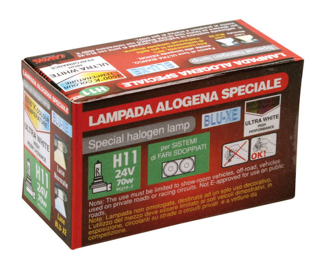 24V Lampada alogena Blu-Xe - H11 - 70W - PGJ19-2 - 1 pz - Scatola