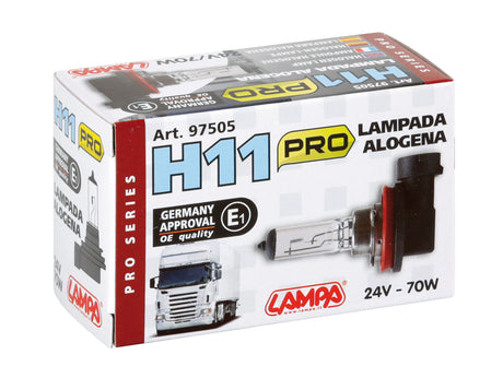 24V Lampada alogena Pro - H11 - 70W - PGJ19-2 - 1 pz - Scatola