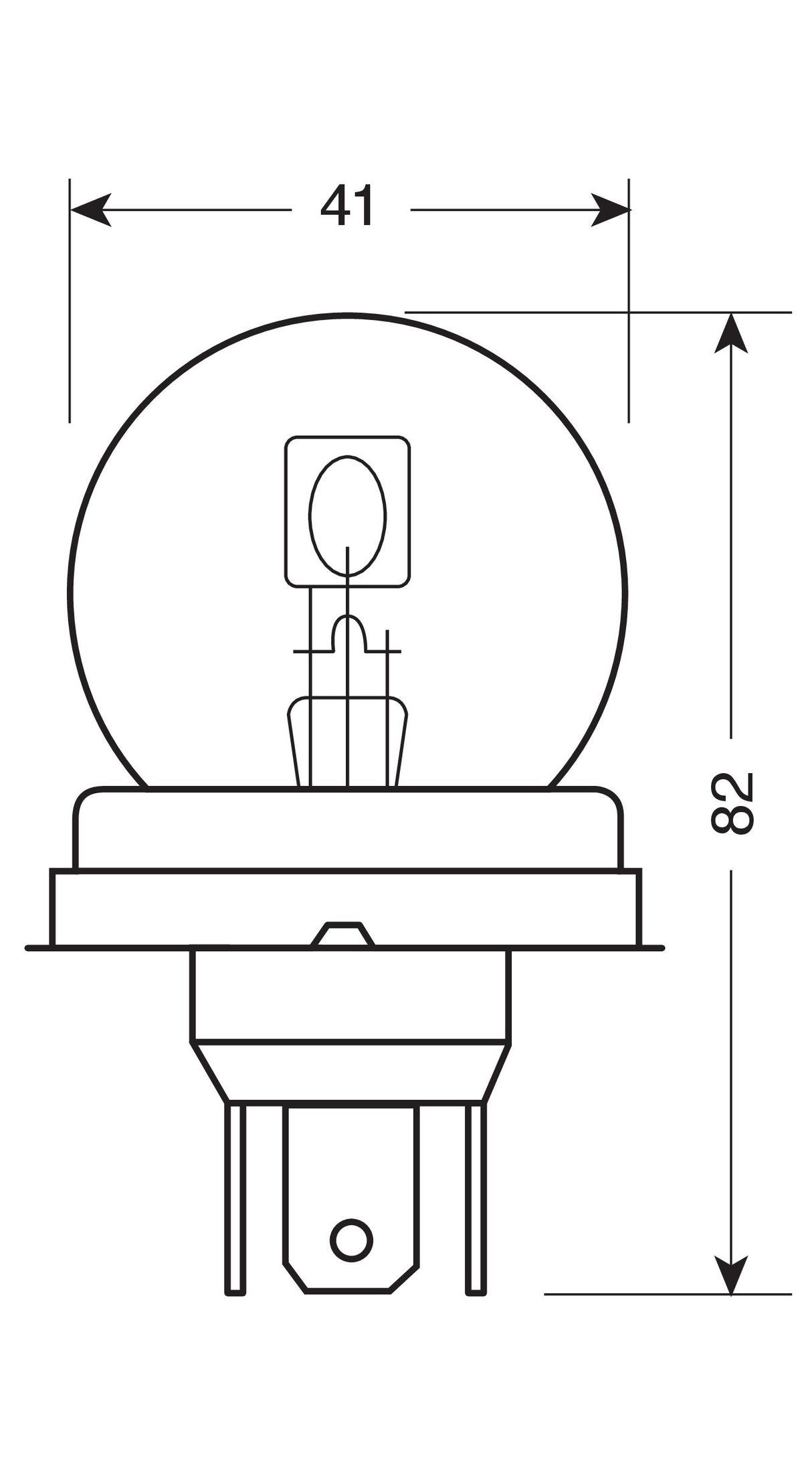 24V Lampada asimmetrica biluce - R2 - 50/55W - P45t - 1 pz - D/Blister