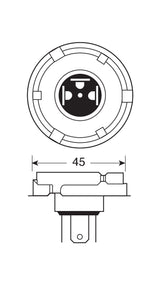 24V Lampada asimmetrica biluce - R2 - 50/55W - P45t - 1 pz - D/Blister