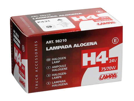 24V Lampada alogena - H4 - 75/70W - P43t - 1 pz - Scatola