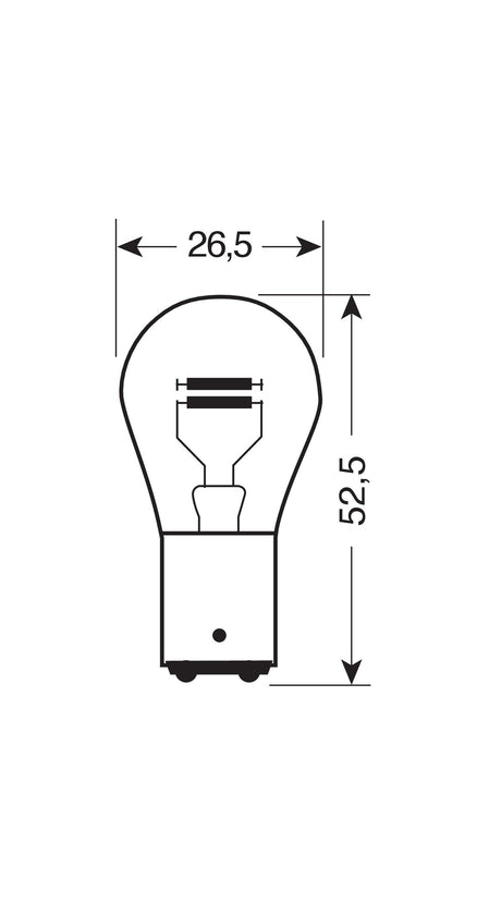 24V Lampada 2 filamenti - P21/5W - 21/5W - BAY15d - 2 pz - D/Blister