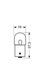 24V Lampada sferica - R5W - 5W - BA15s - 2 pz - D/Blister