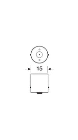 24V Lampada sferica - R5W - 5W - BA15s - 2 pz - D/Blister