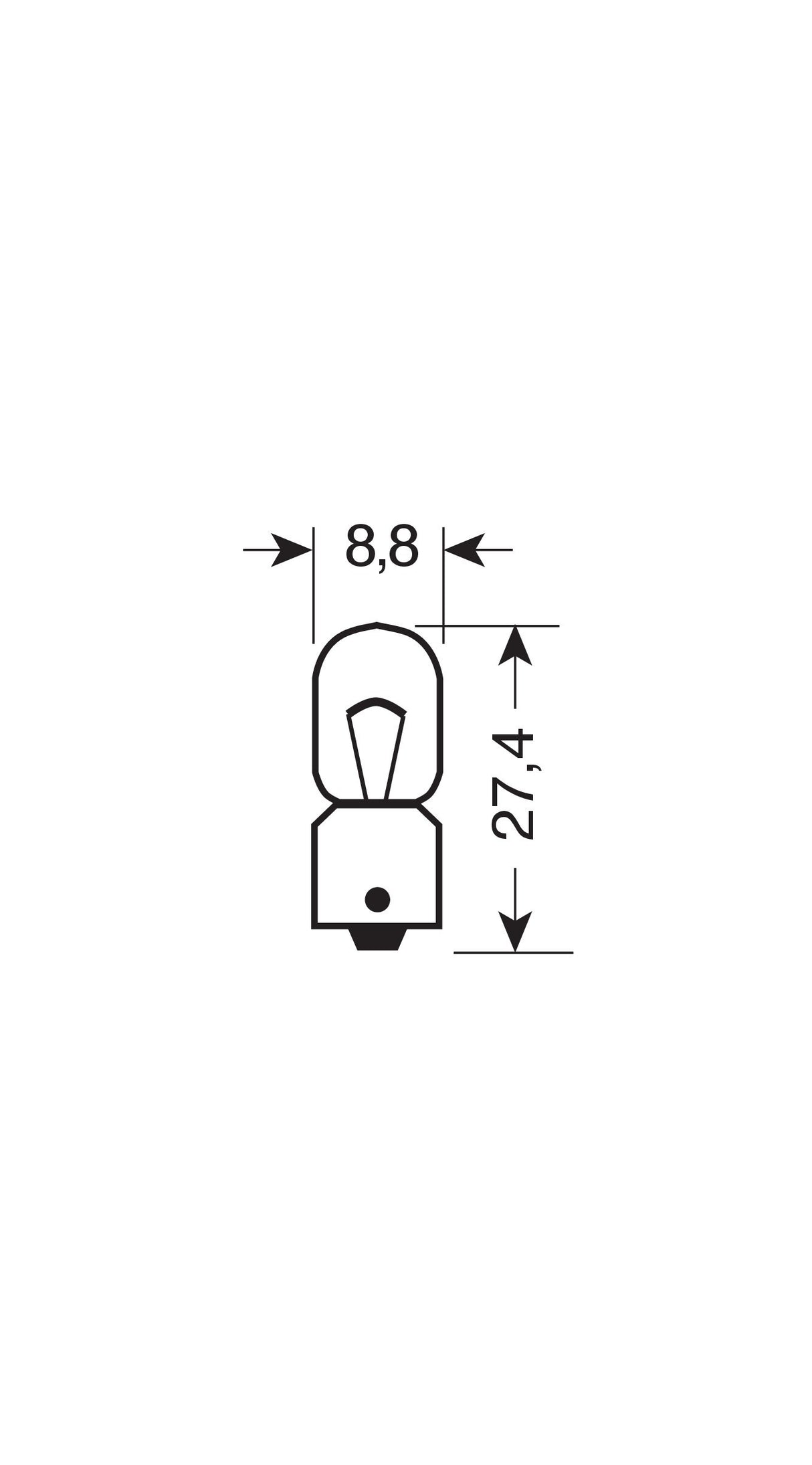 24V Lampada micro - T4W - 4W - BA9s - 2 pz - D/Blister