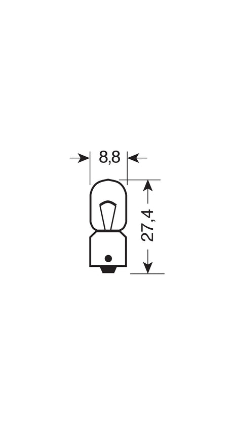 24V Lampada micro - T4W - 4W - BA9s - 10 pz - Scatola