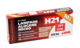 24V Lampada alogena micro - H21W - 21W - BAY9s - 10 pz - Scatola