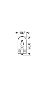 24V Lampada con zoccolo vetro - W5W - 5W - W2,1x9,5d - 2 pz - D/Blister