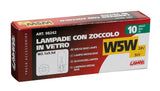 24V Lampada con zoccolo vetro - W5W - 5W - W2,1x9,5d - 10 pz - Scatola