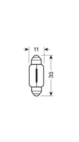 24V Lampada siluro - C5W - 11x35 mm - 5W - SV8,5-8 - 2 pz - D/Blister