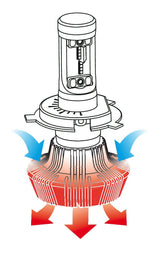 10-30V Halo Led - (H4) - 25W - P43t - 1 pz - D/Blister