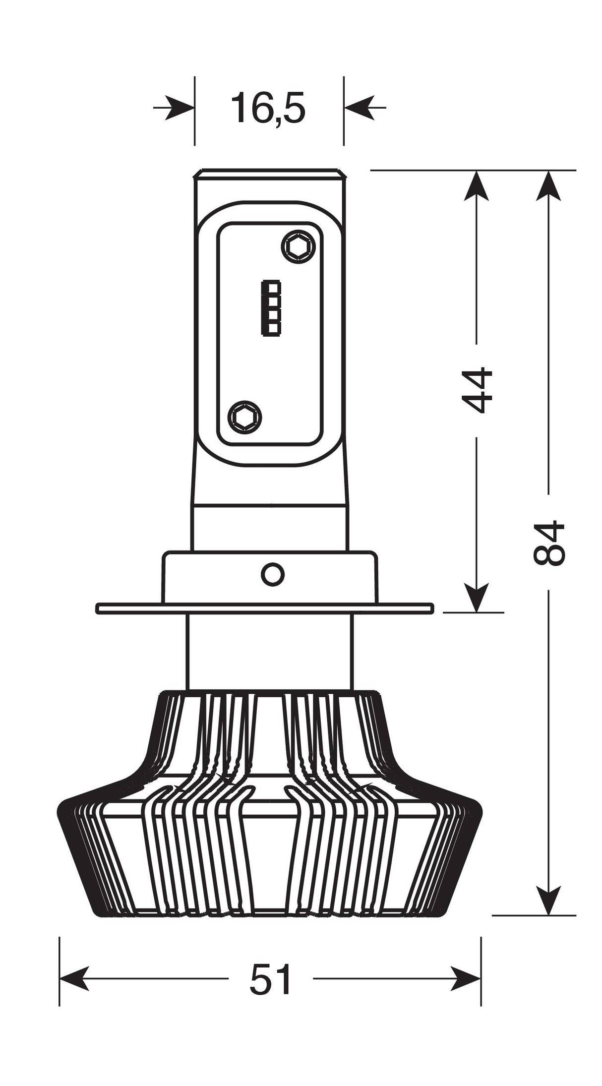 10-30V Halo Led - (H7) - 25W - PX26d - 1 pz - D/Blister