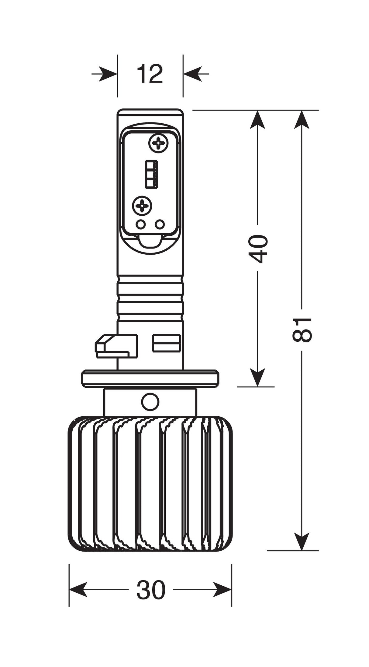 10-30V Halo Led - (H1) - 12W - P14,5s - 1 pz - D/Blister