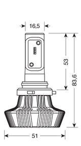 10-30V Halo Led - (HB3 9005) - 25W - P20d - 1 pz - D/Blister