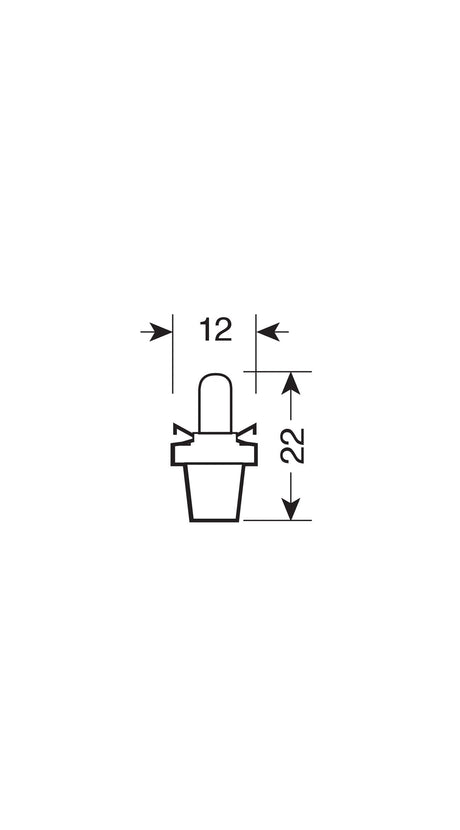 24V Lampada cruscotto 1 Led - B8,5d - 2 pz - D/Blister - Bianco