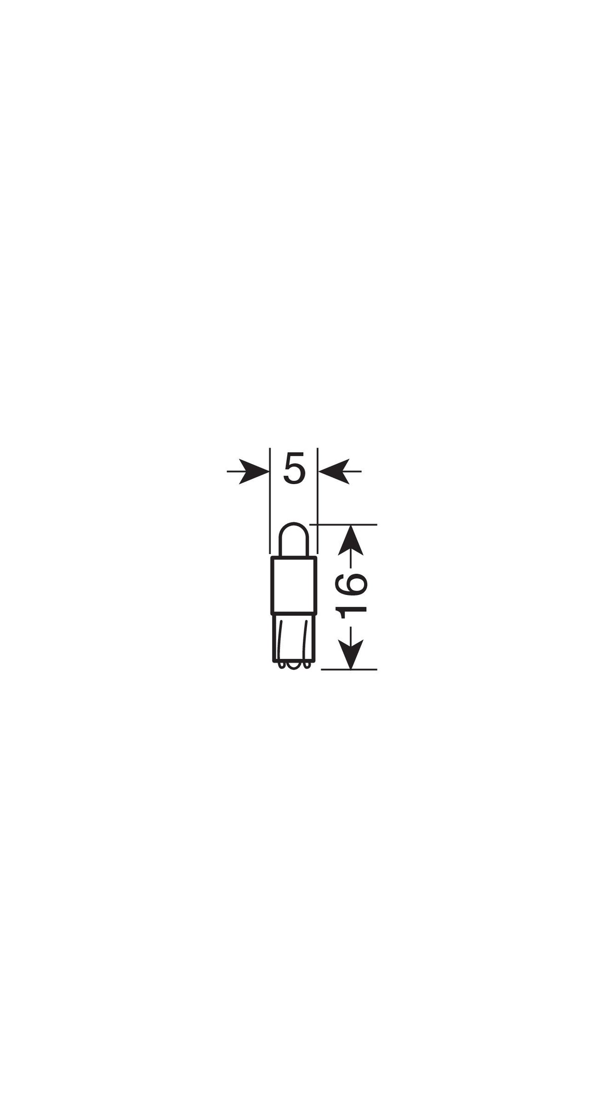 24V Kit Lampade cruscotto Led 1 Led - (T3) - W2x4,6d - 5 pz - D/Blister - Bianco