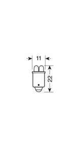 24V Micro lampada 4 Led - (T4W) - BA9s - 2 pz - D/Blister - Bianco