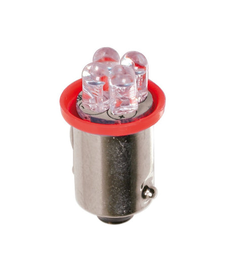 24V Micro lampada 4 Led - (T4W) - BA9s - 2 pz - D/Blister - Rosso