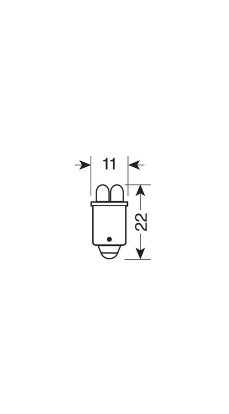 24V Micro lampada 4 Led - (T4W) - BA9s - 2 pz - D/Blister - Rosso