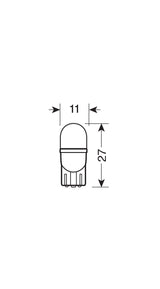 24V Micro lampada 1 Led - (W5W) - W2,1x9,5d - 2 pz - D/Blister - Bianco