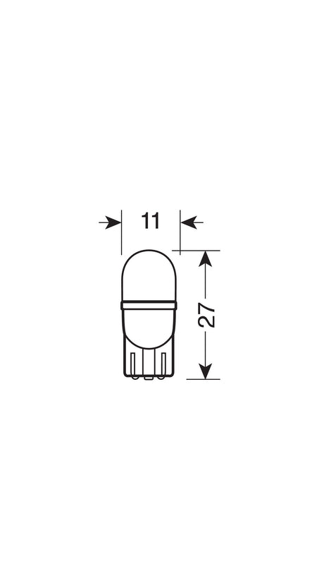 24V Micro lampada 1 Led - (W5W) - W2,1x9,5d - 2 pz - D/Blister - Bianco