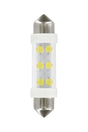 24V Lampada siluro 6 Led - 11x41 mm - SV8,5-8 - 2 pz - D/Blister - Bianco