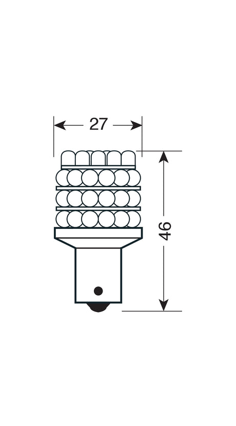 24V Lampada Multi-Led 36 Led - (P21W) - BA15s - 1 pz - D/Blister - Blu