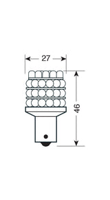 24V Lampada Multi-Led 36 Led - (PY21W) - BAU15s - 1 pz - D/Blister - Arancio