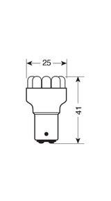 24V Lampada Multi-Led 12 Led - (P21/5W) - BAY15d - 1 pz - D/Blister - Bianco