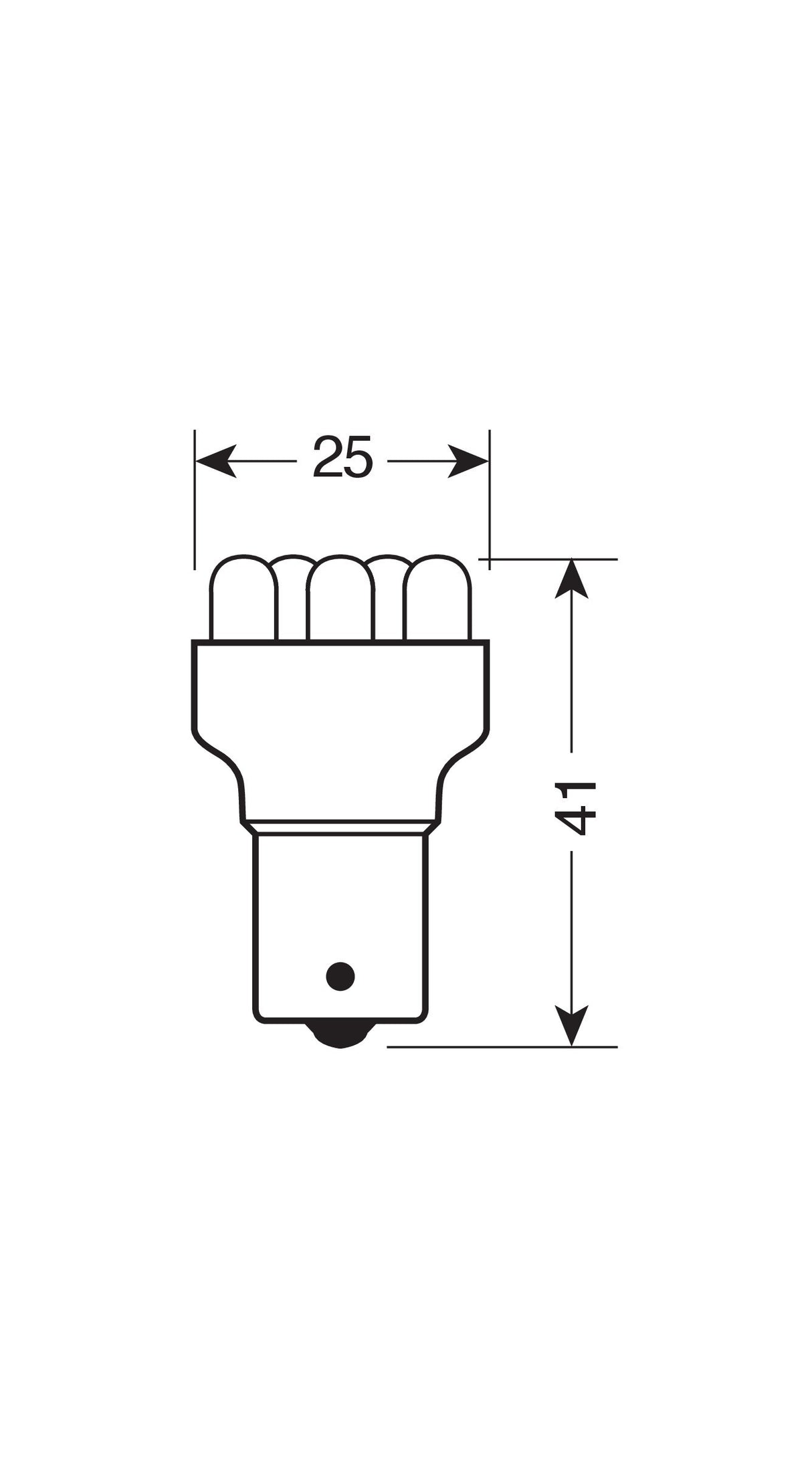 24V Lampada Multi-Led 5 Led - (R10W) - BA15s - 1 pz - D/Blister - Bianco