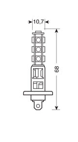 24/28V Hyper-Led 39 - 13 SMD x 3 chips - (H1) - P14,5s - 1 pz - D/Blister - Bianco