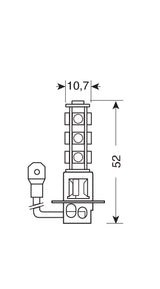 24/28V Hyper-Led 39 - 13 SMD x 3 chips - (H3) - PK22s - 1 pz - D/Blister - Bianco